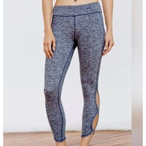 Free People Movement Women's XS Heathered Blue Infinity Leggings Cutouts - Picture 1 of 9